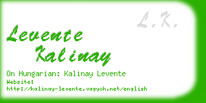 levente kalinay business card